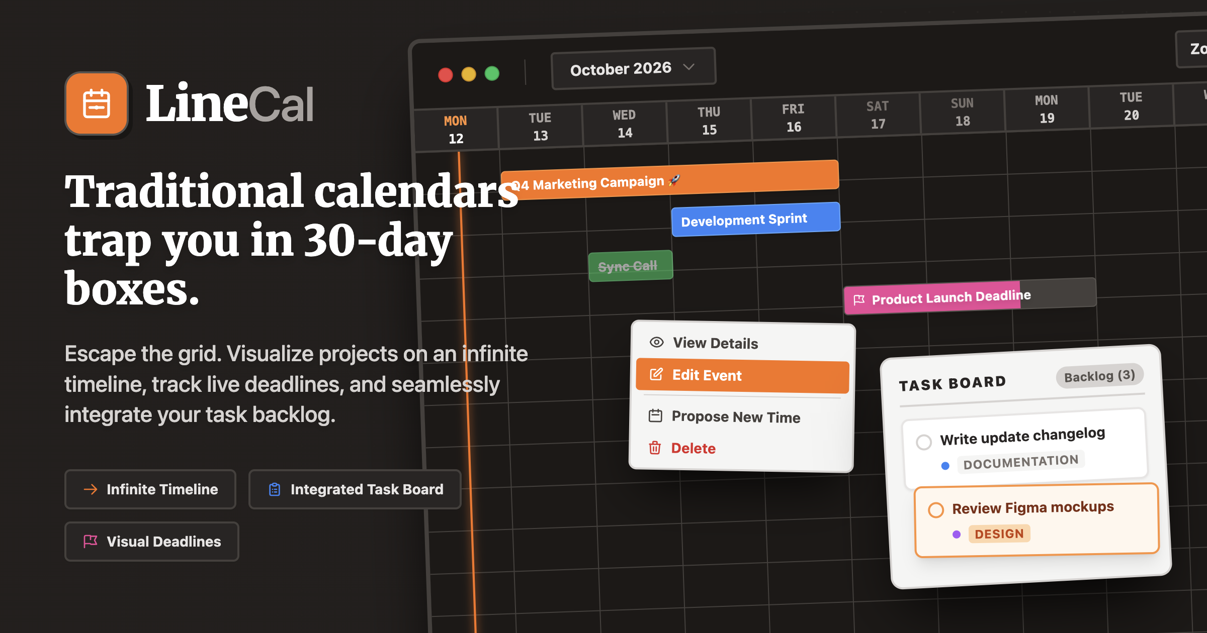 Line Cal - The Visual Linear Calendar App